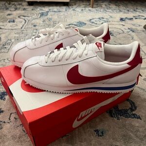 Men’s Nike Cortez Red, White & Blue shoes. Never worn. Size 11.5
